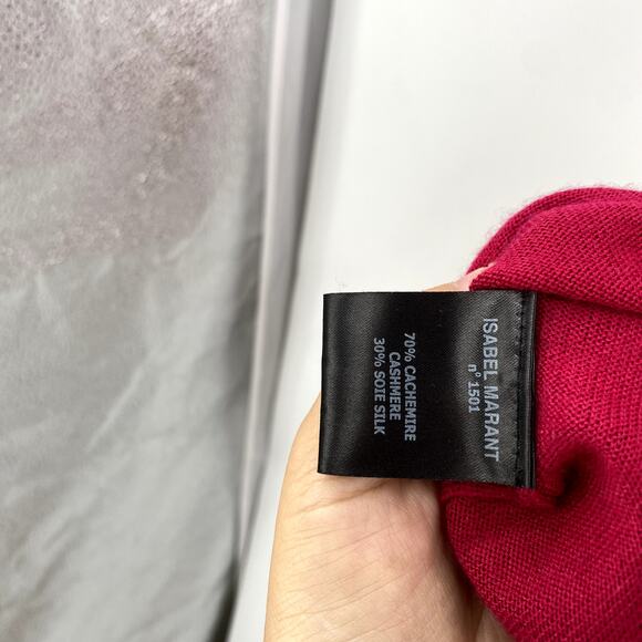 Isabel Marant 38 Cashmere fuchsia pink V-neck Sweater - Picture 5 of 6